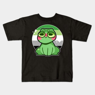 pride frog- Aromantic Variant Kids T-Shirt